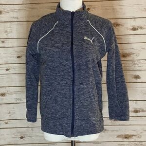 Puma Girls Blue Fleece Full Zip Sweatshirt Size X Large (16)